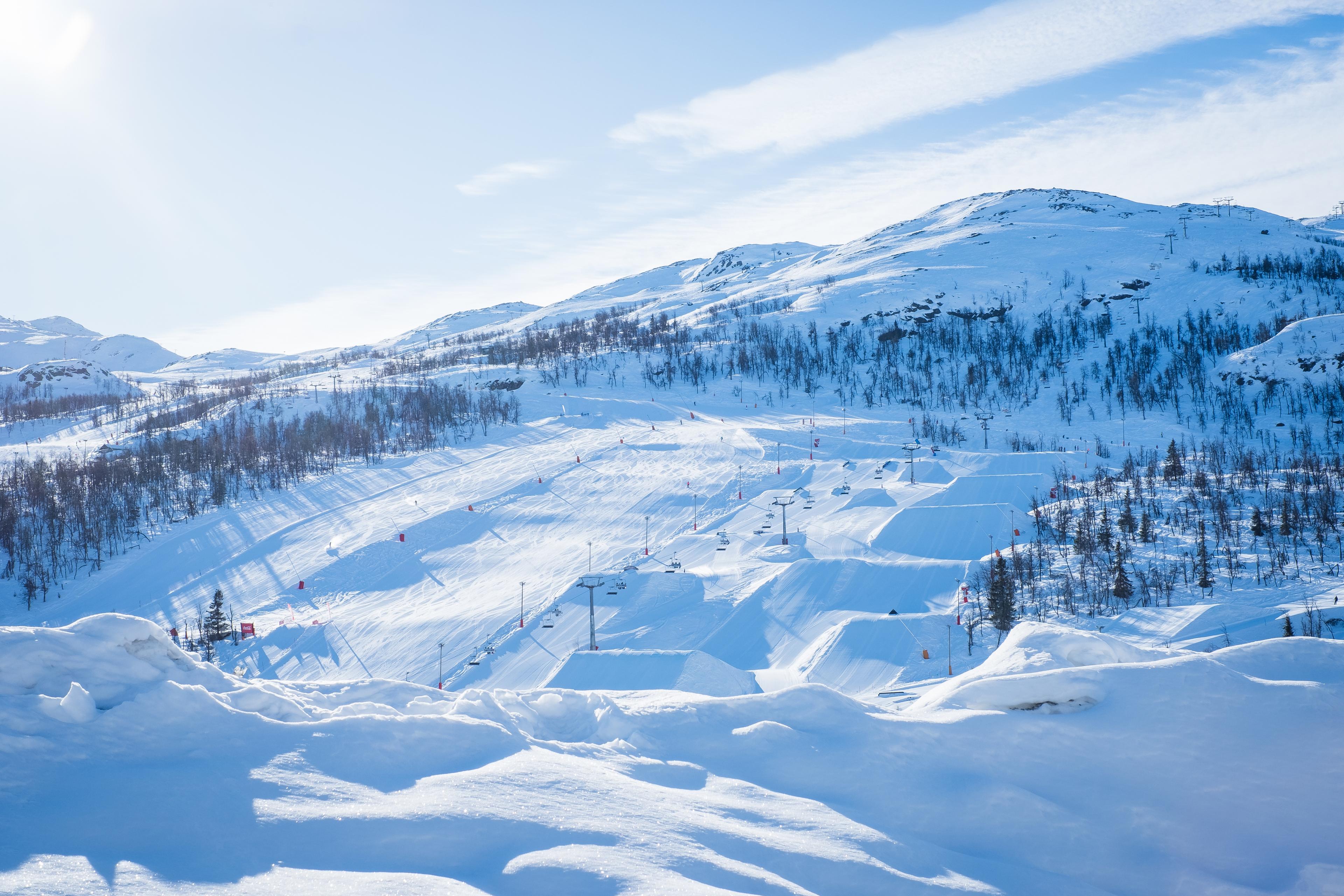 Norway ski resort on holiday