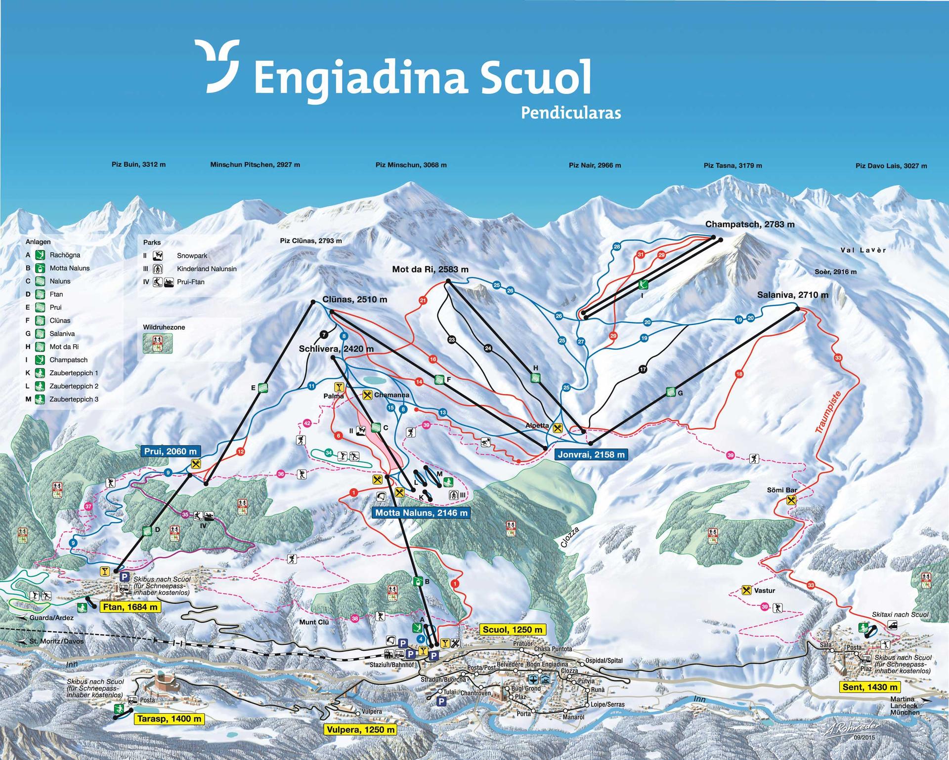 Ftan ski map